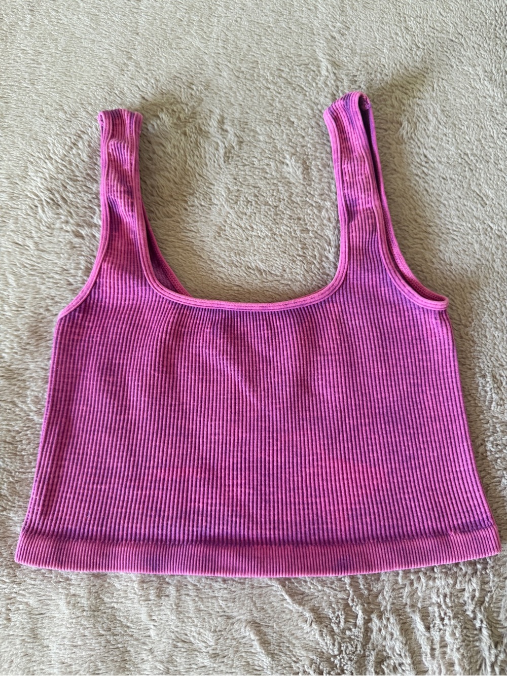 Free People Movement Happiness Runs Square Neck Pink Bra Top